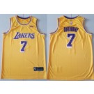 Men's Los Angeles Lakers #7 Carmelo Anthony Yellow Icon Sponsor Swingman Jersey