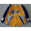 Men's Los Angeles Lakers #8#24 Kobe Bryant Yellow 2021 Just Don Shorts