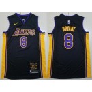 Men's Los Angeles Lakers #8 Kobe Bryant Black Retire Limited Swingman Jersey