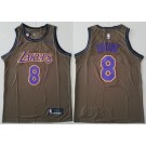 Men's Los Angeles Lakers #8 Kobe Bryant Brown Icon Sponsor Swingman Jersey