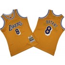 Men's Los Angeles Lakers #8 Kobe Bryant Yellow 1996 Throwback Swingman Jersey