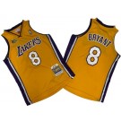 Men's Los Angeles Lakers #8 Kobe Bryant Yellow 2000 Finals Swingman Jersey