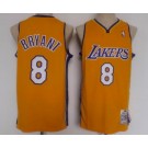 Men's Los Angeles Lakers #8 Kobe Bryant Yellow 2003 Throwback Swingman Jersey