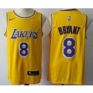 Men's Los Angeles Lakers #8 Kobe Bryant Yellow Icon Swingman Jersey