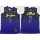 Men's Los Angeles Lakers #9 Bronny James Purple 2024 City Sponsor Swingman Jersey