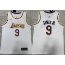 Men's Los Angeles Lakers #9 Bronny James White Swingman Jersey