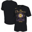 Men's Los Angeles Lakers Black 2020 Champions Printed T Shirt 201071