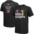 Men's Los Angeles Lakers Black 2020 Champions Printed T Shirt 201073