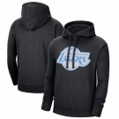 Men's Los Angeles Lakers Black 2021 City Edition Essential Logo Fleece Pullover Hoodie