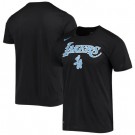 Men's Los Angeles Lakers Black City Wordmark Legend Performance Printed T Shirt