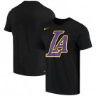 Men's Los Angeles Lakers Black Printed T Shirt 201006