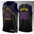 Men's Los Angeles Lakers Custom Black 2023 City Icon Heat Press Jersey