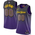 Men's Los Angeles Lakers Custom Purple 2024 City Heat Press Jersey