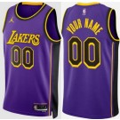 Men's Los Angeles Lakers Custom Purple 2024 Statement Heat Press Jersey