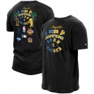 Men's Los Angeles Lakers Dodgers Born x Raised Black 2020 Dual Champions Printed T Shirt