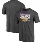 Men's Los Angeles Lakers Gray 2020 Champions Printed T Shirt 201083