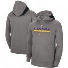 Men's Los Angeles Lakers Gray Spotlight On Court Practice Performance Pullover Hoodie