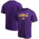 Men's Los Angeles Lakers Purple 2020 Champions Printed T Shirt 201090