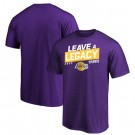 Men's Los Angeles Lakers Purple 2020 Playoffs Printed T Shirt 201002