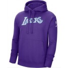 Men's Los Angeles Lakers Purple 2021 City Edition Essential Logo Pullover Hoodie