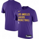 Men's Los Angeles Lakers Purple Sideline Legend Performance Practice T Shirt