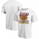 Men's Los Angeles Lakers White 2020 Champions Printed T Shirt 201085