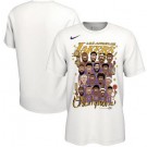 Men's Los Angeles Lakers White 2020 Champions Printed T Shirt 201086