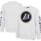 Men's Los Angeles Lakers White City Edition Two Peat Headline Pullover Sweatshirt