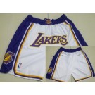 Men's Los Angeles Lakers White Just Don Shorts
