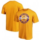 Men's Los Angeles Lakers Yellow 2020 Champions Printed T Shirt 201089
