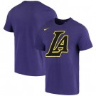 Men's Los Angeles Lakers Yellow Printed T Shirt 201008