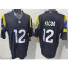 Men's Los Angeles Rams #12 Puka Nacua Limited Navy Rivalries FUSE Vapor Jersey