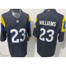 Men's Los Angeles Rams #23 Kyren Williams Limited Navy Rivalries FUSE Vapor Jersey