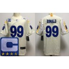 Men's Los Angeles Rams #99 Aaron Donald Limited Bone C Patch Vapor Jersey