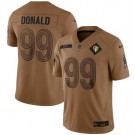Men's Los Angeles Rams #99 Aaron Donald Limited Brown 2023 Salute To Service Jersey