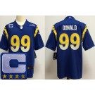 Men's Los Angeles Rams #99 Aaron Donald Limited Royal C Patch Vapor Jersey
