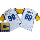 Men's Los Angeles Rams #99 Aaron Donald Limited White C Patch FUSE Vapor Jersey