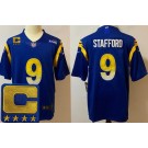 Men's Los Angeles Rams #9 Matthew Stafford Limited Royal C Patch Vapor Jersey