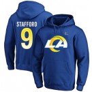 Men's Los Angeles Rams #9 Matthew Stafford Royal Super Bowl LVI Pullover Hoodie