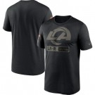 Men's Los Angeles Rams Black 2020 Salute To Service T Shirt 307