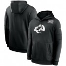 Men's Los Angeles Rams Black Crucial Catch Sideline Performance Pullover Hoodie