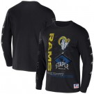 Men's Los Angeles Rams Black NFL x Staple World Renowned Long Sleeve T Shirt