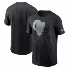 Men's Los Angeles Rams Black RFLCTV T Shirt