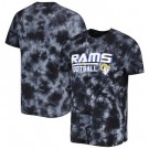 Men's Los Angeles Rams Black Resolution Tie Dye Raglan T Shirt