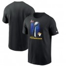 Men's Los Angeles Rams Black Super Bowl LVI Champions Lombardi Trophy T-Shirt