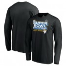Men's Los Angeles Rams Black Super Bowl LVI Champions Parade Celebration Long Sleeves T-Shirt