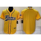 Men's Los Angeles Rams Blank Yellow Baseball Jersey