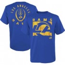 Men's Los Angeles Rams Blue Liquid Camo Logo T Shirt