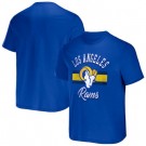 Men's Los Angeles Rams Blue NFL x Darius Rucker Collection Stripe T Shirt