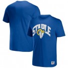 Men's Los Angeles Rams Blue NFL x Staple Logo Lockup T Shirt